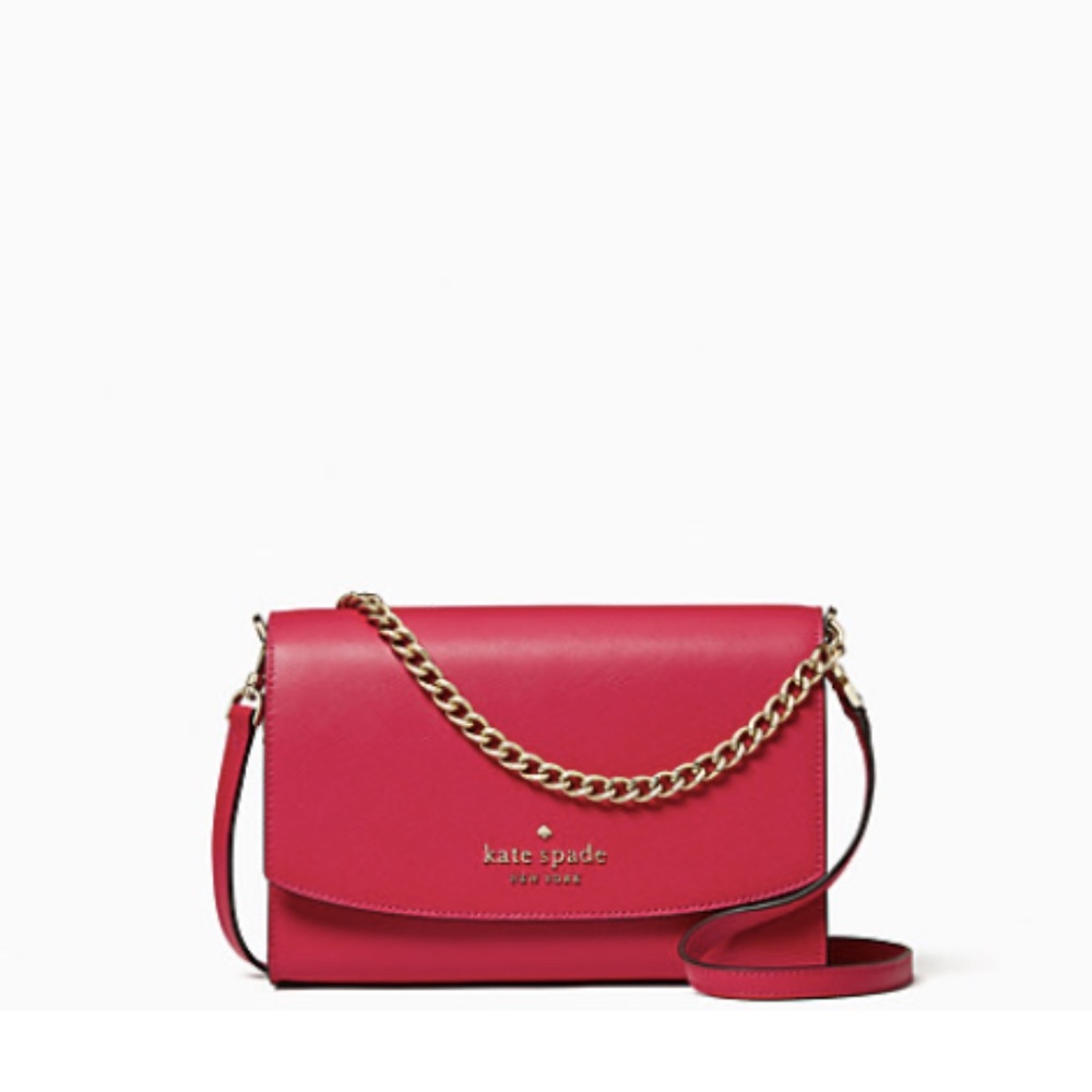 kate spade Carson Pink Ruby Convertible Crossbody - Picture 1 of 15